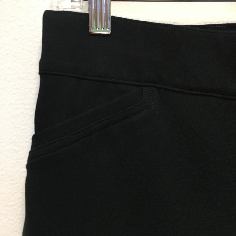 Spanx Smoothing Ponte Knit High Rise Leggings Women's Medium Black Office Mod - Picture 2 of 16